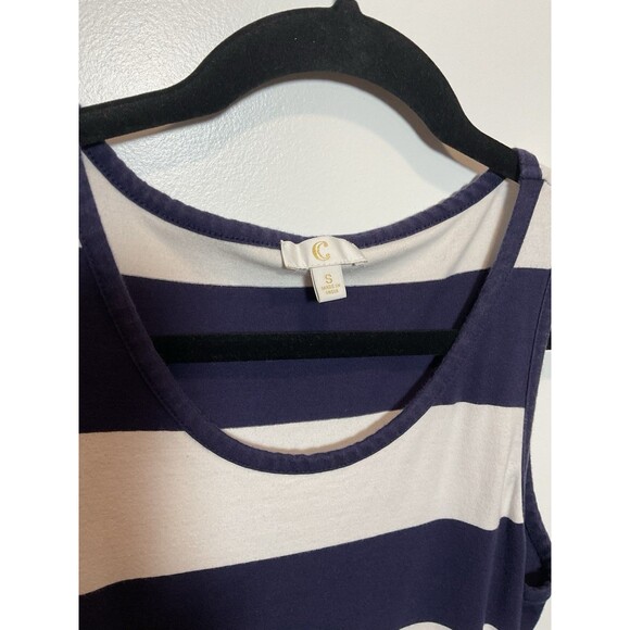 Charming Charlie Maxi Dress Blue Write Striped Small Sleeveless Womens S Spring - Picture 3 of 8